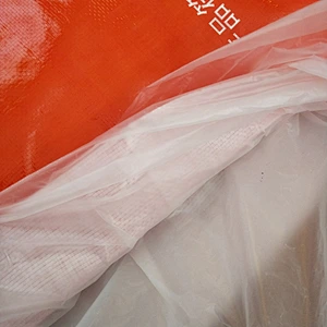 Agricultural use 25kg woven bag red packing bag with liner for fertilizer