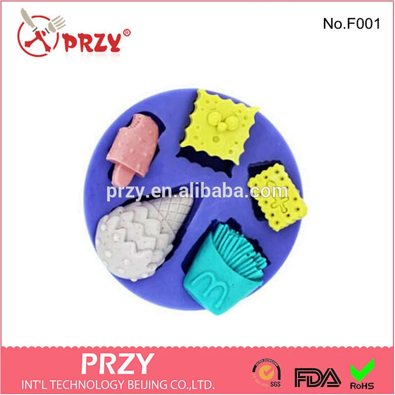 cartoon baby silicone fondant mold mini mold ice cream mold chocolate fondant potato chips cookies