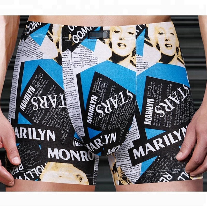 2018 Trending Rainbow Printed Boxer Briefs Boy Gay Underpants Old Man Underwear