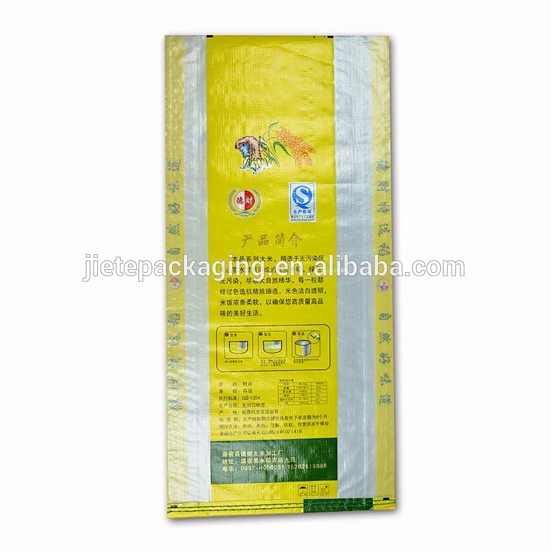 High quality recycled pp woven bag plastic rice bags size 25kg 10kg