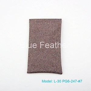 Sparking Paillette Coloured Soft PU Leather Sunglasses Pouch
