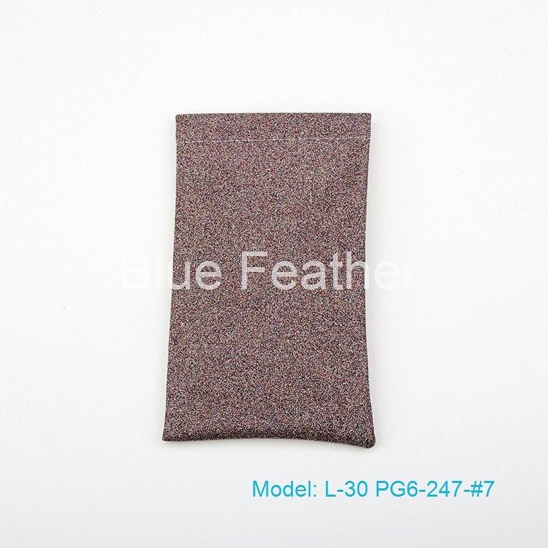 Sparking Paillette Coloured Soft PU Leather Sunglasses Pouch