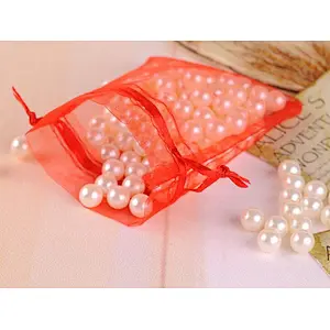 Custom Promotional Candy Bag Drawstring Small Jewelry Gift Bag Mesh Bag