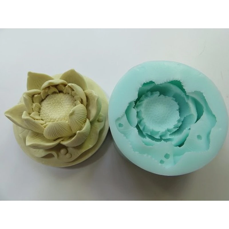 HC0023 3d lotus flowers candle soap Bouquet Flower silicone mold for Garden moulds