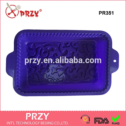 PR351 Eco-friendly Big square Silicone Pan Cake Pan