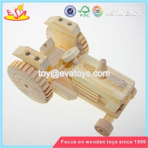 Wholesale high quality wooden truck toy newest wooden craft truck toy for kids W04A1 38