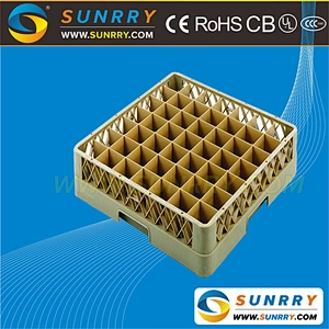 49-polypropylene glass racks beige colour and Glass & tray rack and Glass Wash Holder Display Rack with NSF (SY-CT5F SUNRRY)