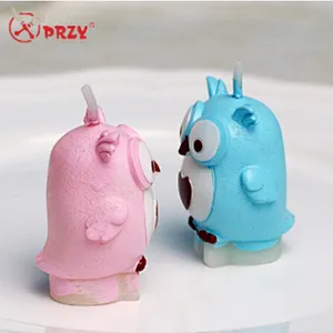 Owl candle mould Animal silicone moulds for candles and soap silicone molds