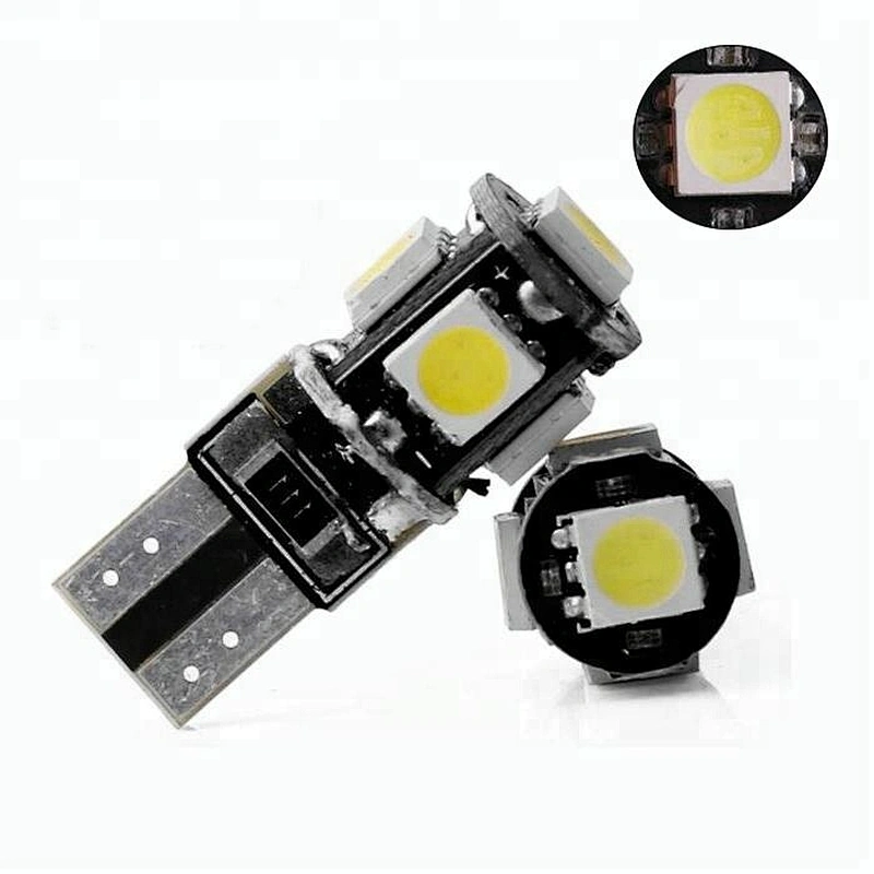 Wholesale Best 12V Car Parking Error Free Canbus T10 Bulbs 5050SMD W5W 5 LED Light
