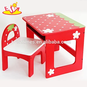 wholesale children wooden table and chair popular kids wooden table and chair W08G155