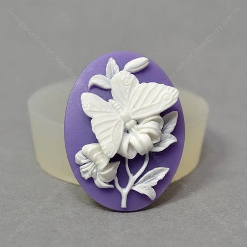 Butterfly soap mould Silicone cupcake soap plaster Molds clay resin fondant Chocolate molds