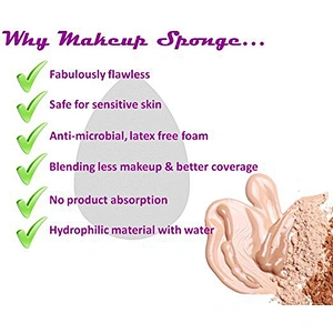 4pc latex free microfiber makeup sponge blender