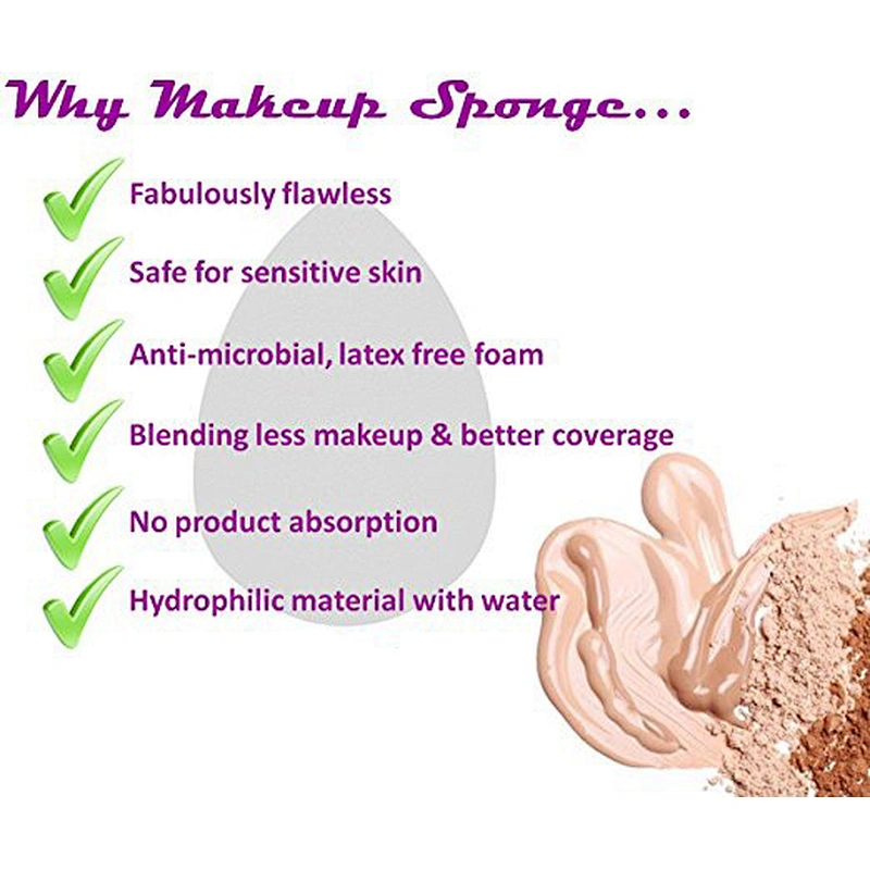 4pc latex free microfiber makeup sponge blender