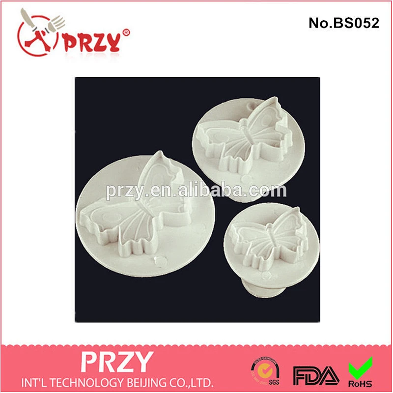 cake decorating fondant tools / plastic butterfly shaped cookie cutter