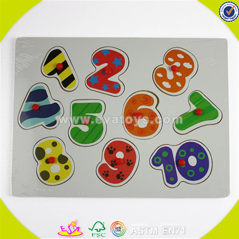 wholesale great kids wooden numbers jigsaw toy preschool teaching aid children wooden numbers jigsaw toy W14B030