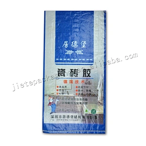 25kg Plastic pp woven ceramic glue bag for cement,wall putty powder