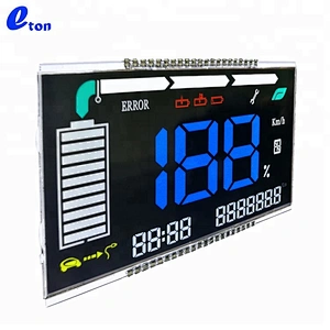 OEM segment black speedometer VA display indicator custom size lcd screen