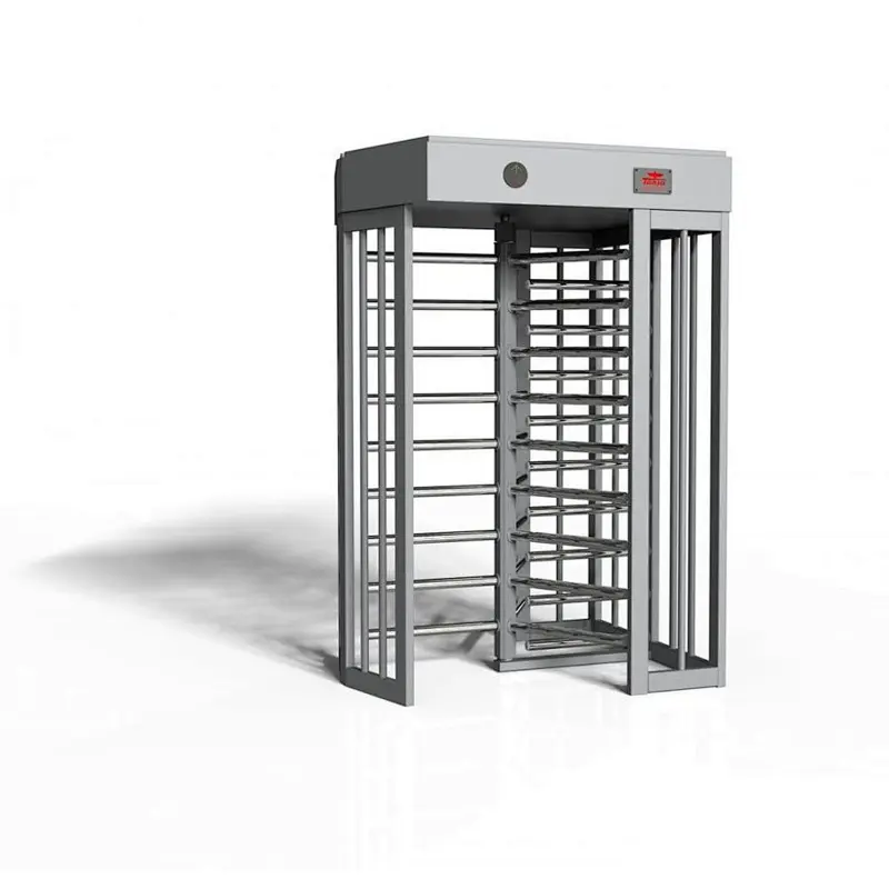 Stainless steel full height automatic square single channel revolving door turnstile