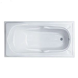 New Bathroom Designs Drop-in Japanese Soaking White Rectangle Acrylic Bathtub