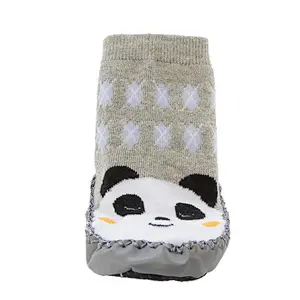 high quality silicone 3d knitting kids anti slip floor home animal baby socks
