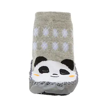 high quality silicone 3d knitting kids anti slip floor home animal baby socks