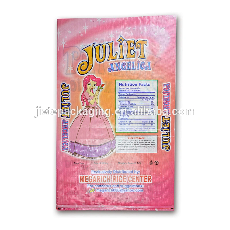 15kg 25kg white bread wheat flour, rice bag with colorful printing