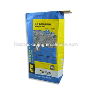 High quality 50kg 20kg polypropylene woven, kraft paper valve bag packing cement, glue, mortar