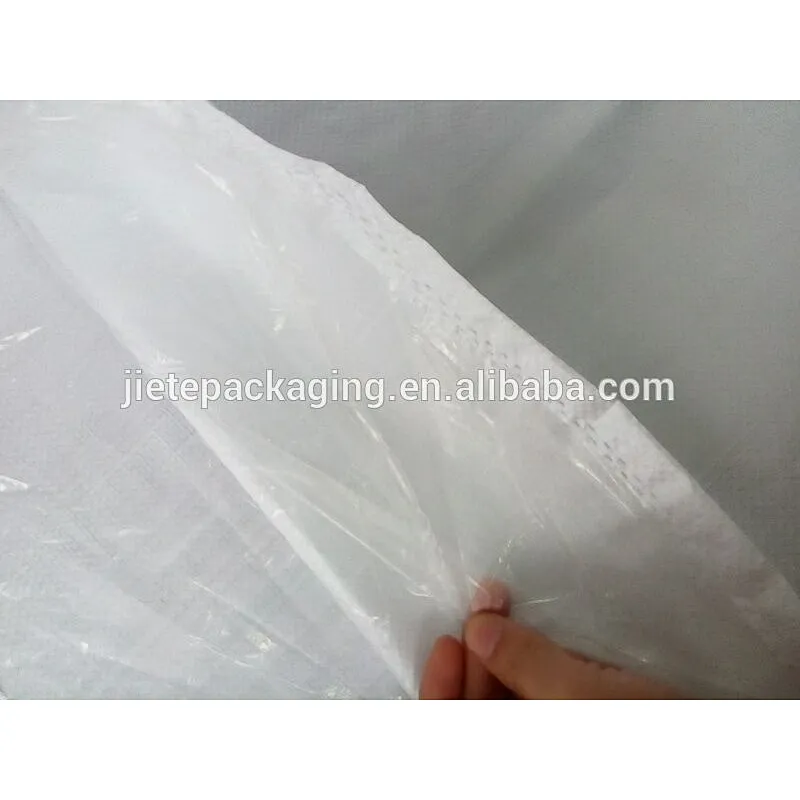 Wholesale 50kg white pp woven sugar packing bag with lining for salt,rice,grain,feed,pepper,fertilizer,chemical