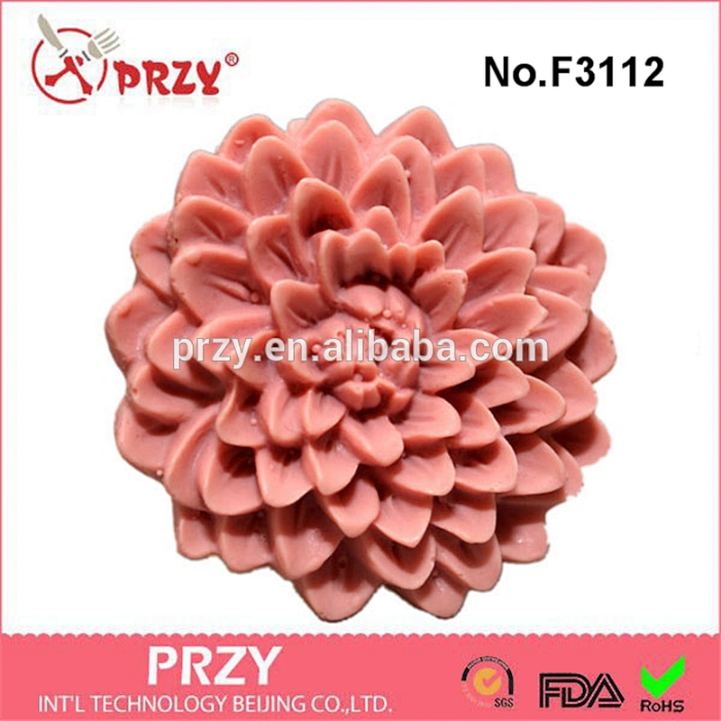 F3112 PRZY Flower Dahlia - Silicone mold, sugarcraft resin fimo polymer clay mould