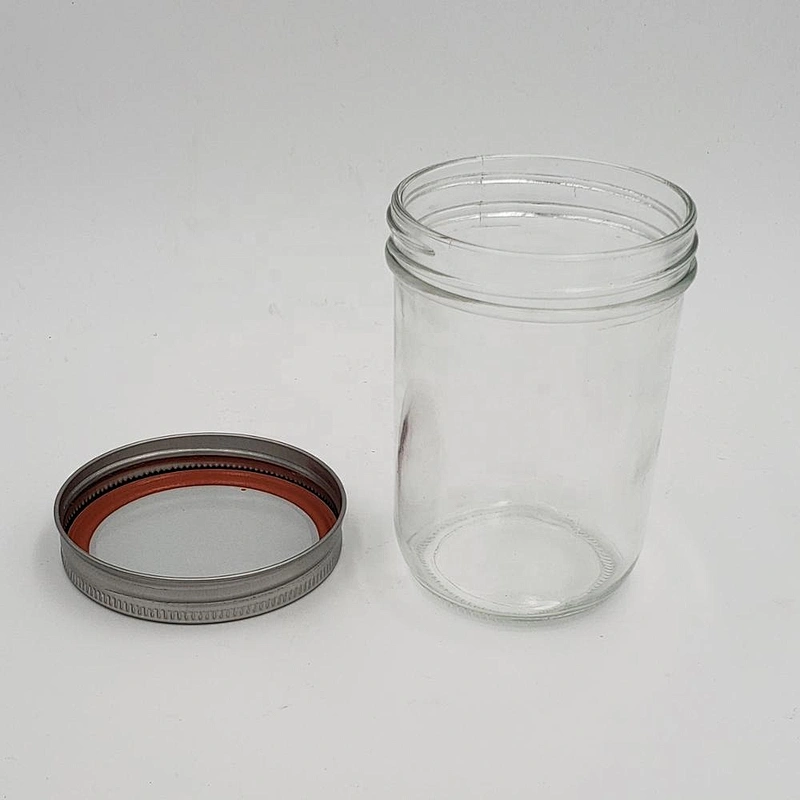 Wide Mouth Glass Mason Jar / glass Jar With Metal Lid / glass Storage Jar For Jam