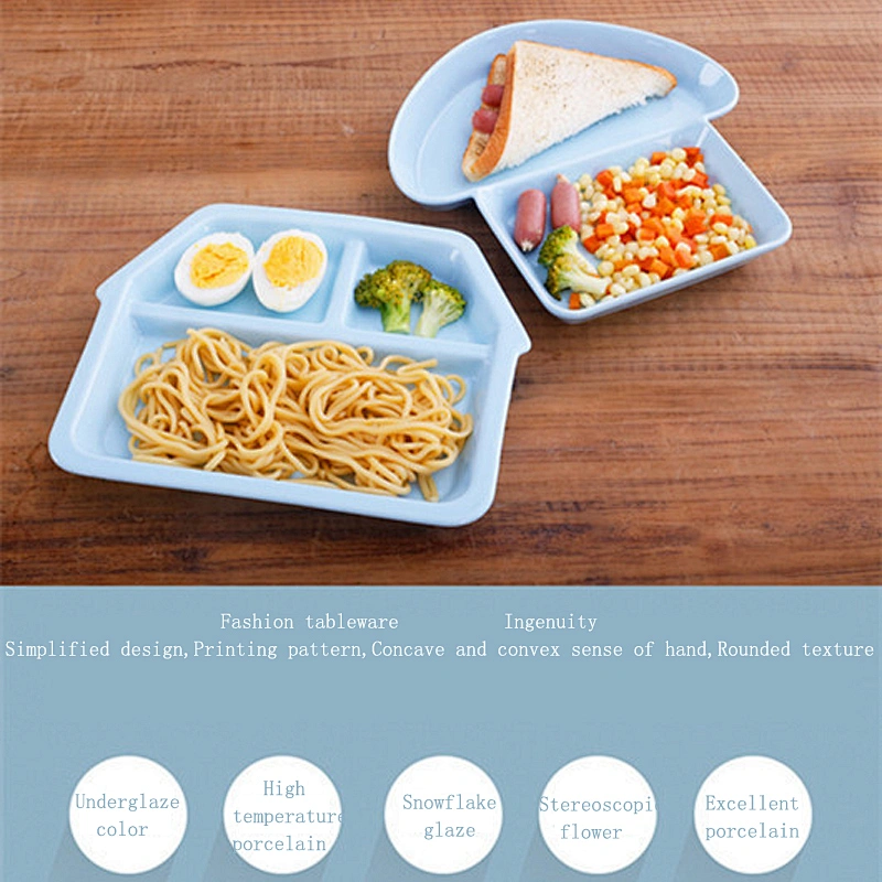 high quality porcelain plates dinnerware set for children's lunch