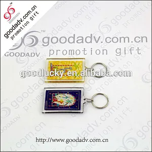 2016 china factory custom eco-friendly plastic keychain photo holder / hard plastic keychain