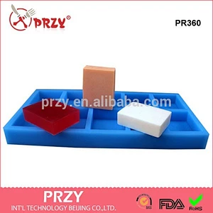 PR360 Rectangle Soap Mold Silicone Rubber Mold Tray silicone mold for soap