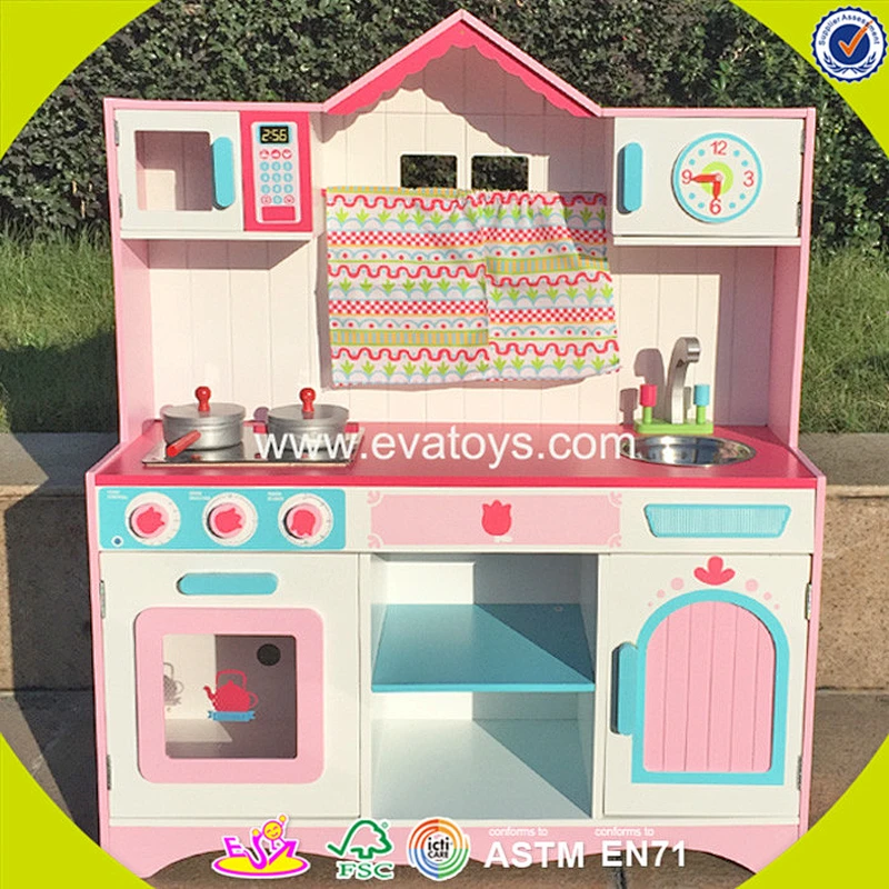 wholesale kids wooden play kitchen toy cheap baby wooden play kitchen toy top fashion children wooden play kitchen toy W10C172