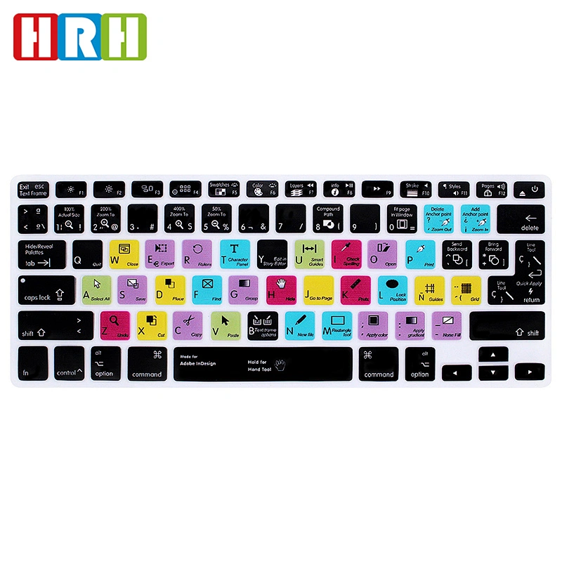 shortcuts keyboard skin for Ado be InDesign For macbook Pro Keyboard Protector for macbook pro retina display