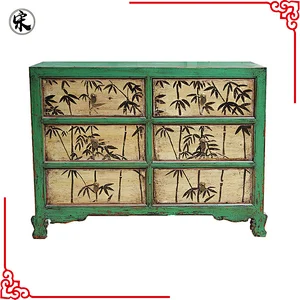 oriental storage painted furniture for stores use