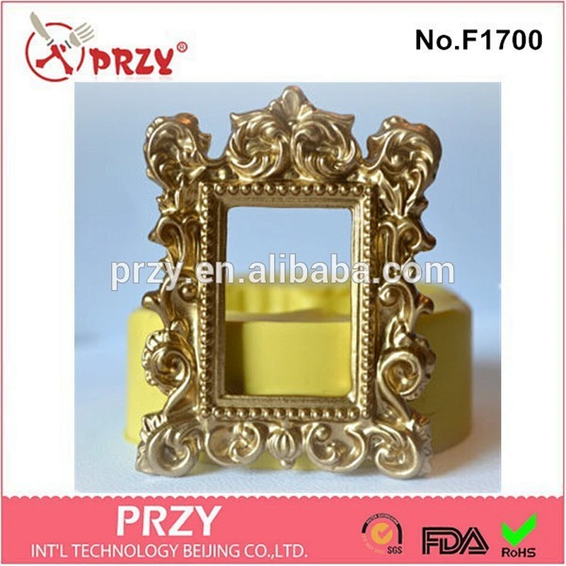 hotsale Baroque Picture Frame cake decor silicone cake mold