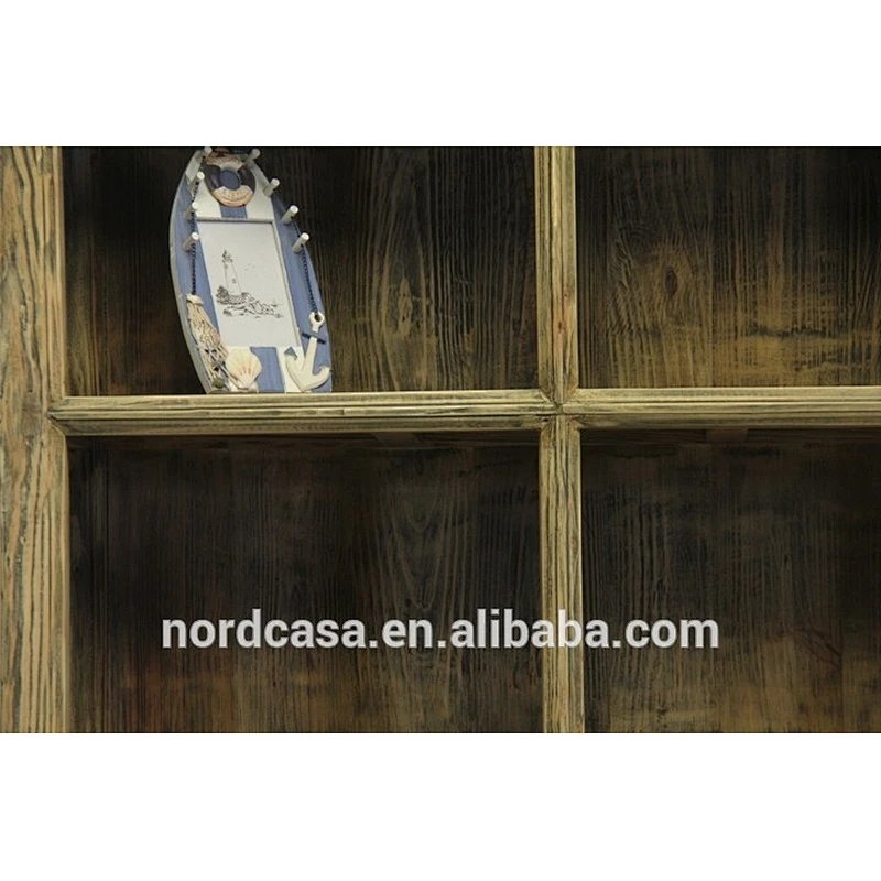Antique recycle solid wood bookcase