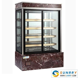 Modern Vertical Refrigerated Cake Display Showcase and Cake Display Cabinets