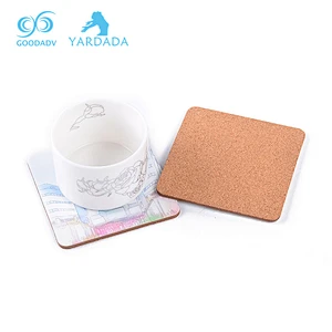 2018 latest coaster with cork back cork coaster rectangular 4