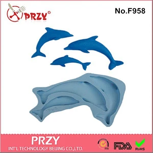 3d silicone dolphin fondant mold silicone cake mold cake decoration tools