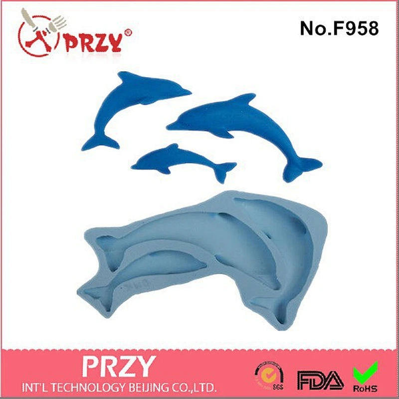 3d silicone dolphin fondant mold silicone cake mold cake decoration tools