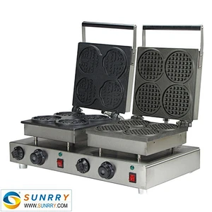 Commercial electric belgian waffle stick maker