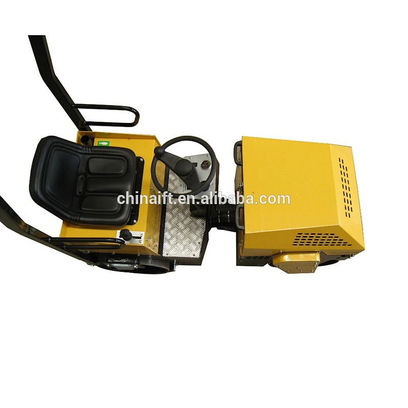 1000KG electric Double Drum Roller YFR-880 hydraulic vibratory Road Roller with hydraulic motor double drum driving
