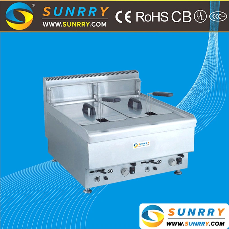 Commercial Gas Chips Fryer Machine Countertop 10L Liters CE Approved Potato Frying Machine