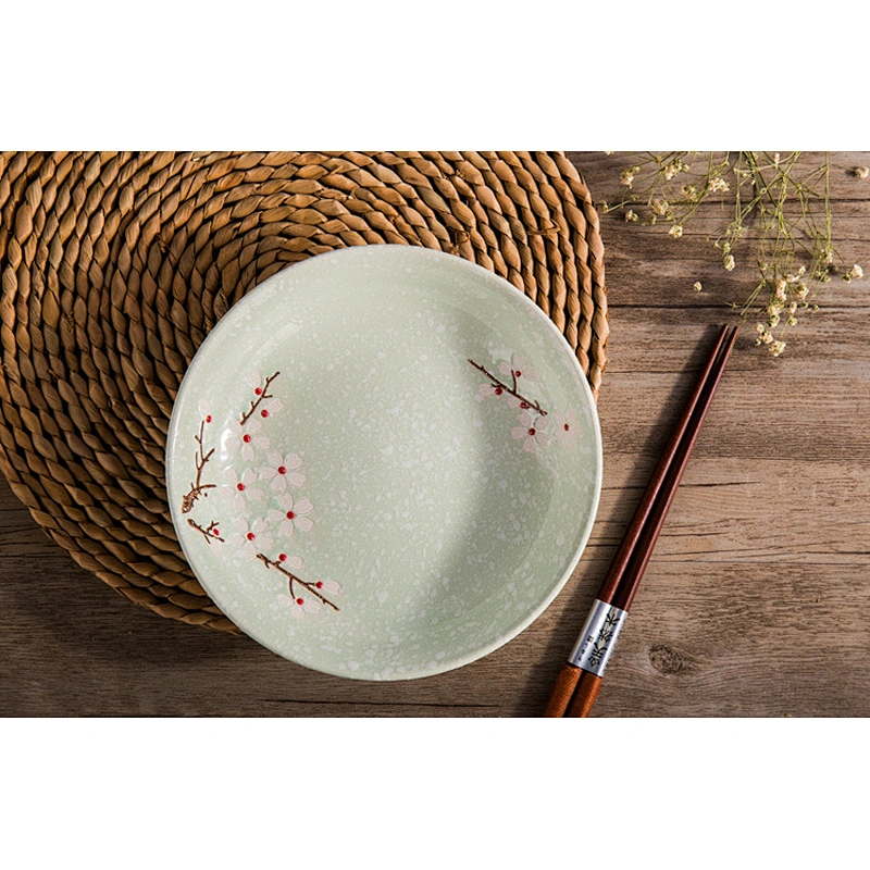 Traditional bone ceramic technique tableware dish by washing machine