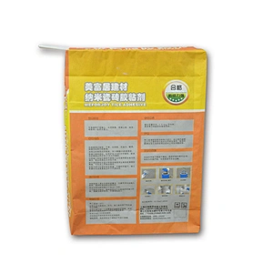 China manufacture kraft paper valve bag for cement, putty powder packaging bag 20kg