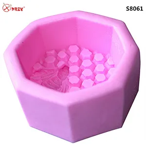 DIY Three-dimensional Bee Honeycomb silicone Fondant cake Mold handmade Silicone Soap Molds