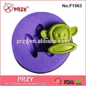 Supply high quality fondant monkey shape silicone cupcake molds