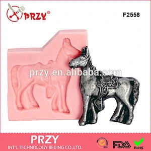 F2558 cowboy horse fondant mold Horse silicone mold - western cowboy fondant, chocolate, candy, food safe flexible mold